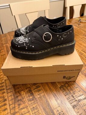 Dr. Martens Monk Celestial Moth Platform Shoes Unisex Men 10/Women's 11 LIKE NEW